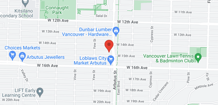 map of 2115 2117 W 15TH AVENUE